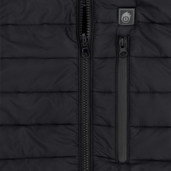 DEWALT Mens Heated Puffer Vest, Black, XL, large image number 4
