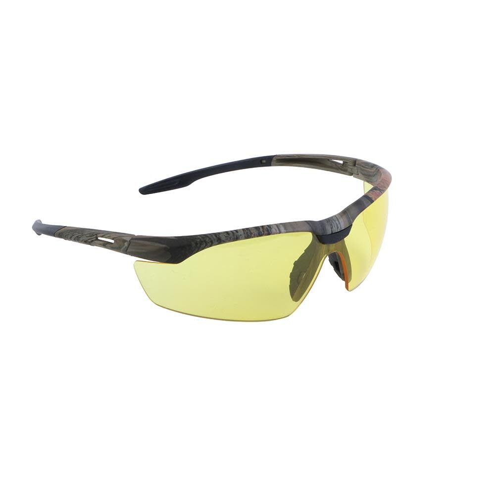 Lincoln Electric Camouflage Safety Yellow Glasses with Amber Lenses, large image number 1