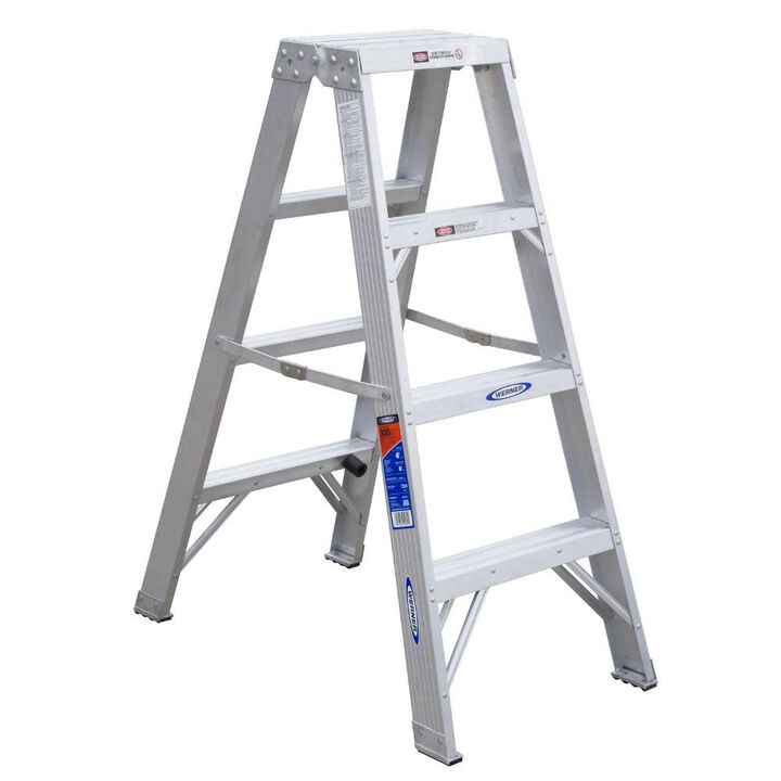 Werner 4 Ft. Aluminum Twin-Step Ladder Type IA