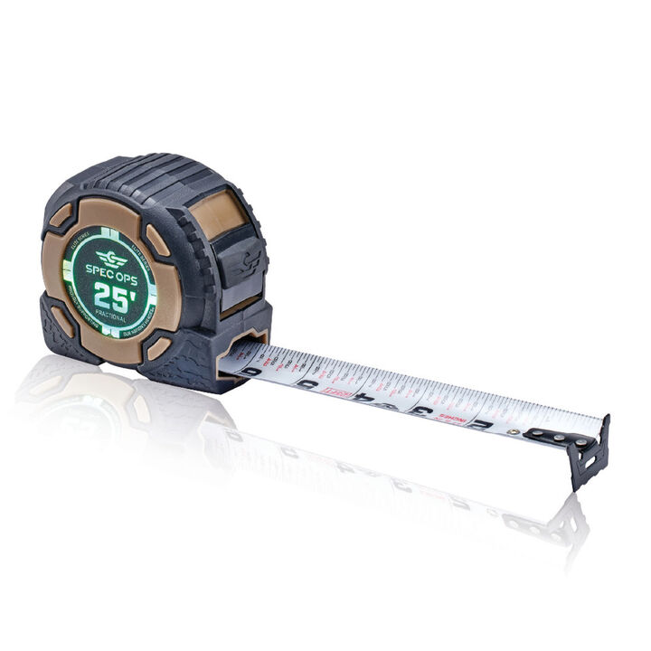 Spec Ops Tape Measures, 25 Feet, Elite Series, Fractional