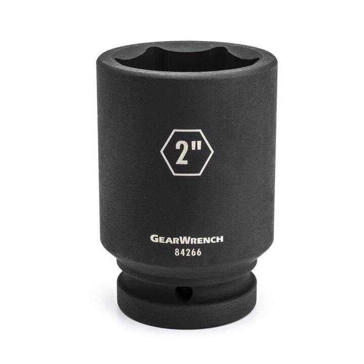 GEARWRENCH Impact Socket 1 in Drive 6 Point Deep 2-1/8 in