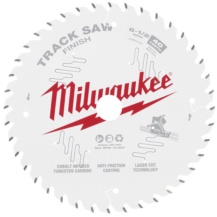 Milwaukee 6-1/2 Inch 40T Finish Track Saw Blade Bundle, 10 Pieces, large image number 1