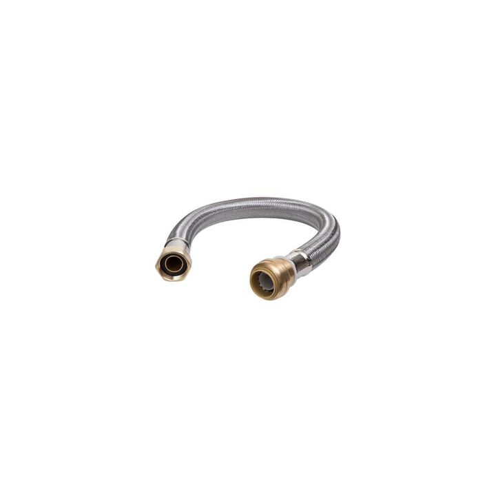 Sharkbite 1/2 x 3/4 FIP x 12in Length Water Heater Connector, large image number 1