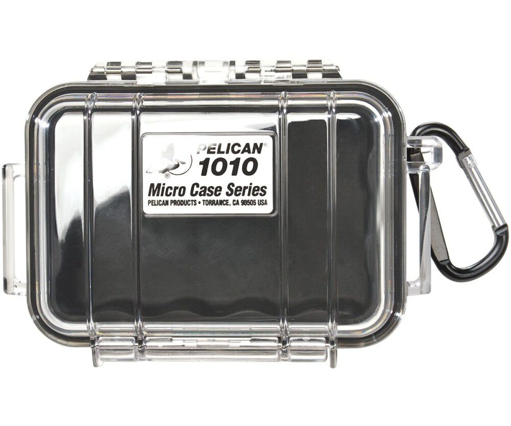 Pelican 1010 Polycarbonate 0.01 Cu-Ft. Micro Case, Black/Clear, large image number 1