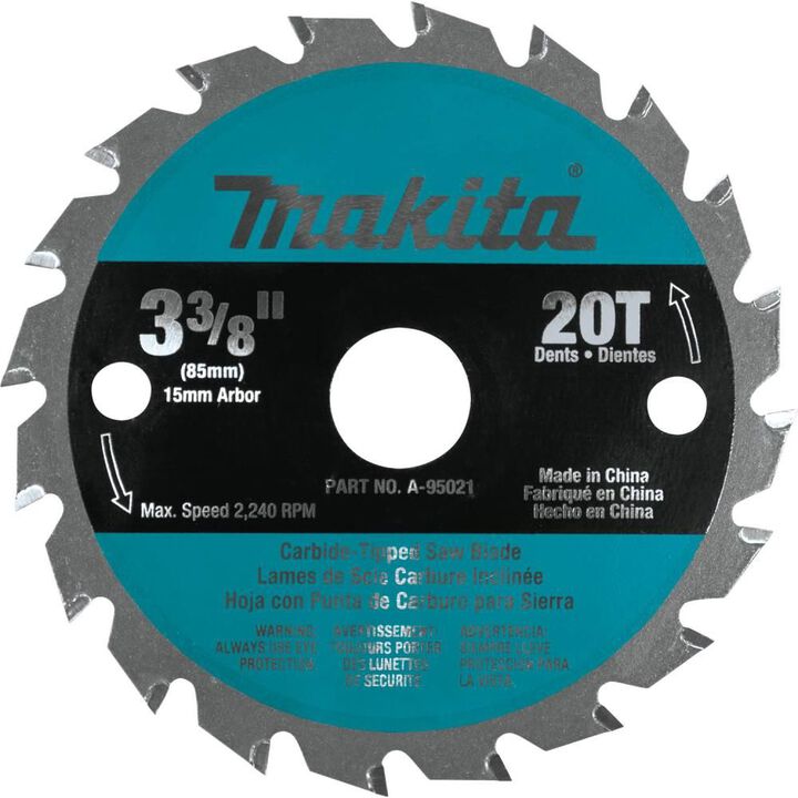 Makita 3-3/8in 20T Carbide-Tipped Circular Saw Blade General Purpose