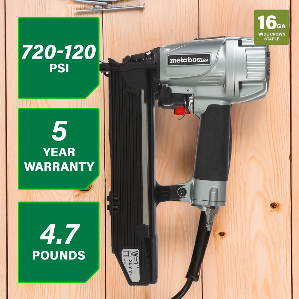 Metabo HPT 1 Inch 16 Gauge Wide Crown Stapler | N5024A2, large image number 2