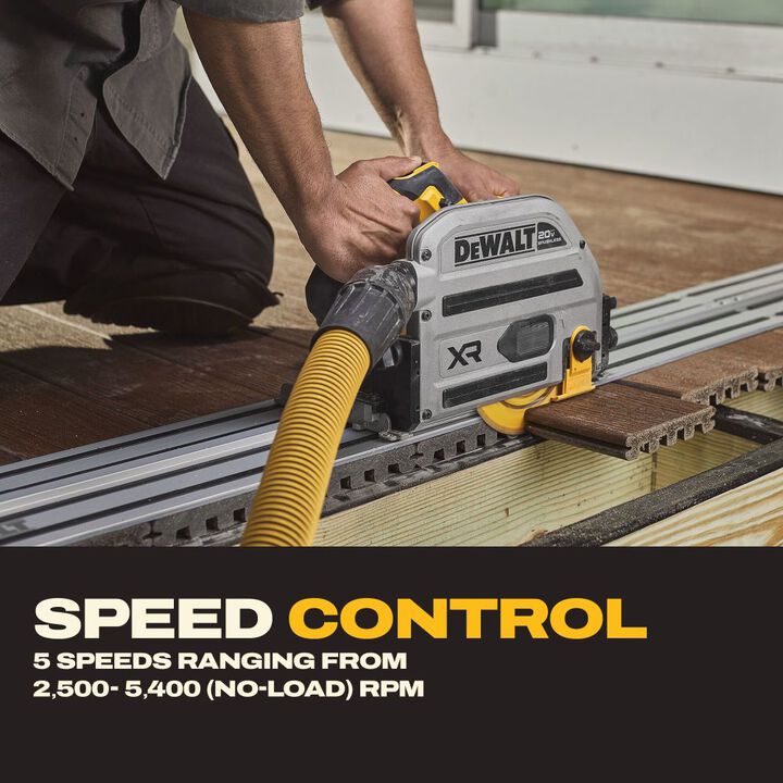 DEWALT 20V XR 6 1/2 Inch Track Saw Kit with Two 30 Inch Tracks, large image number 7