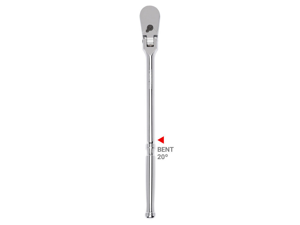 Tekton 1/2 Inch x 14 Inch Flex Head Bent Handle Non-QR Long Ratchet, large image number 1