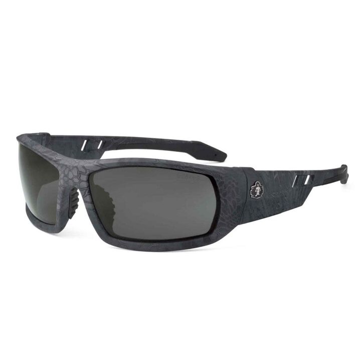 Ergodyne Skullerz Odin Safety Glasses Polarized Smoke Lens Kryptek Frame