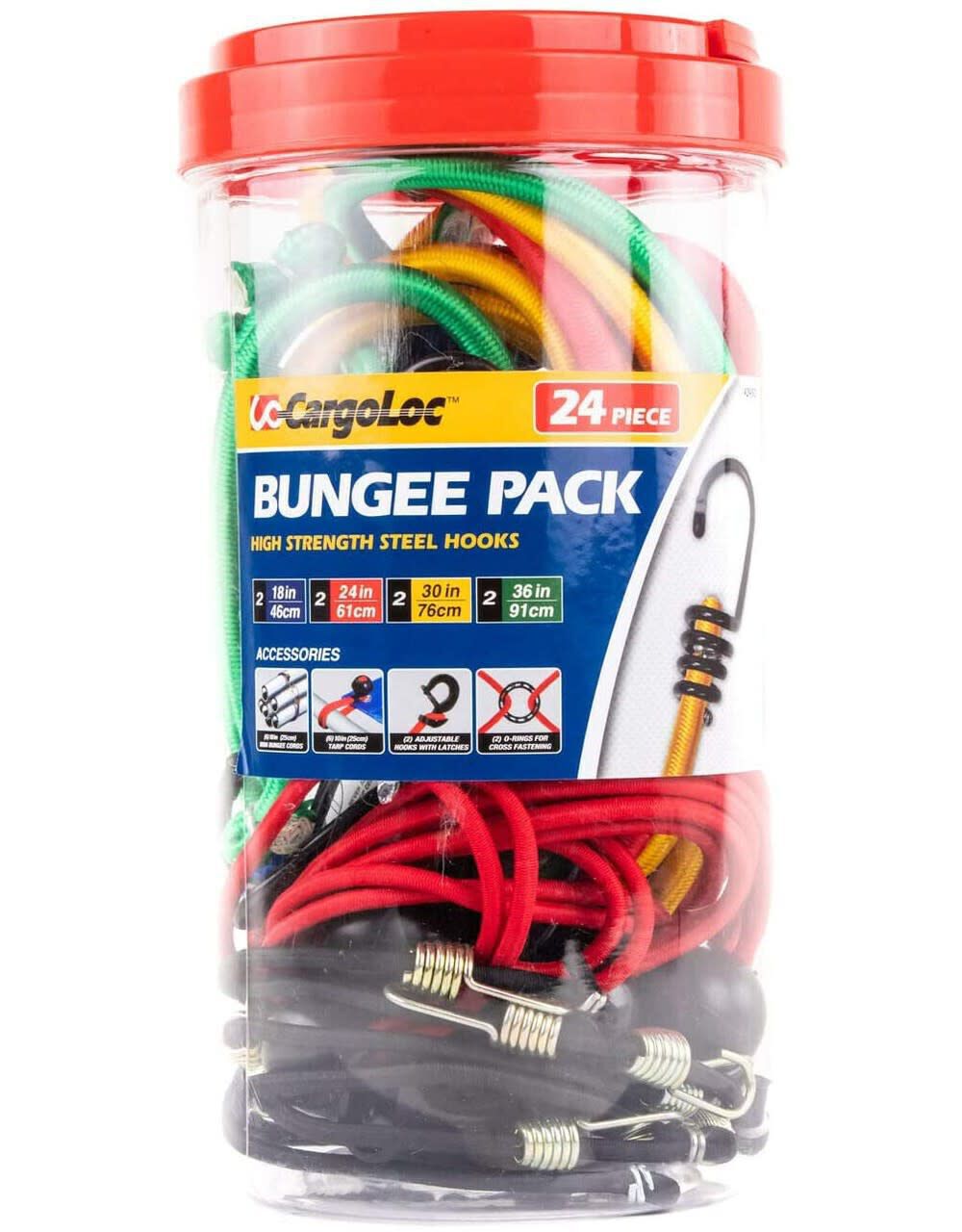 Allied International 24-Peice Assortment Bungee Cord with Steel Hooks, large image number 1