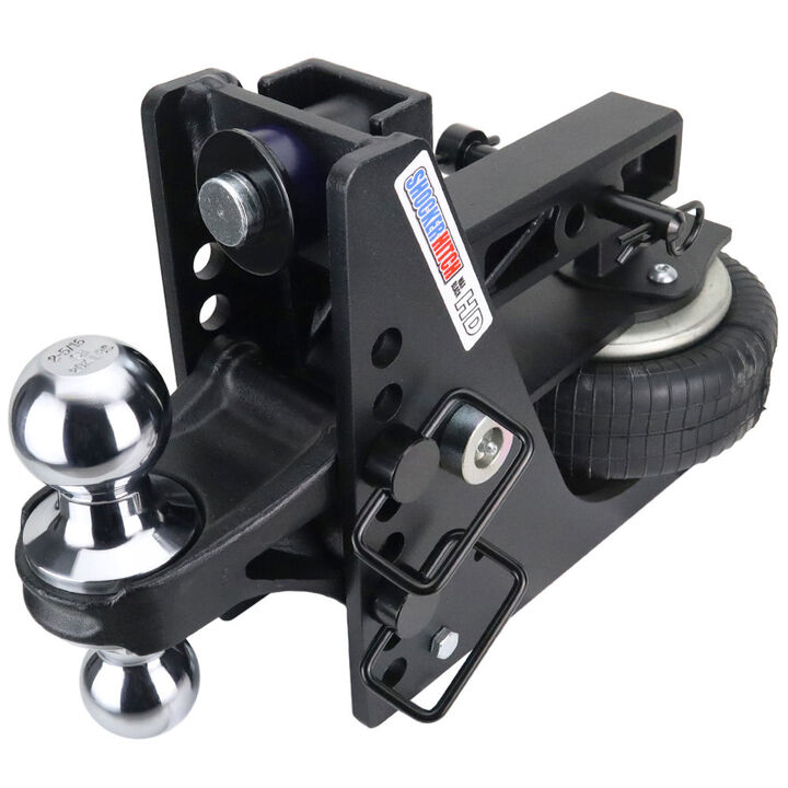 Shocker Hitch HD 20K Max Black 2 Inch Receiver Hitch & Chrome Combo Ball Mount with 2 Inch & 2 5/16 Inch Hitch Balls