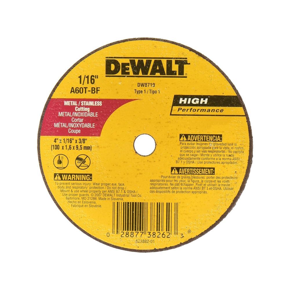 DEWALT 4 In. x 1/16 In. x 3/8 In. A60T Long Life Wheel, large image number 2