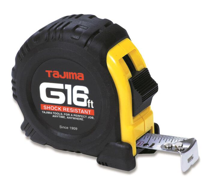 Tajima 16 Ft. Standard Scale Tape Measure with 1 In. Steel Blade