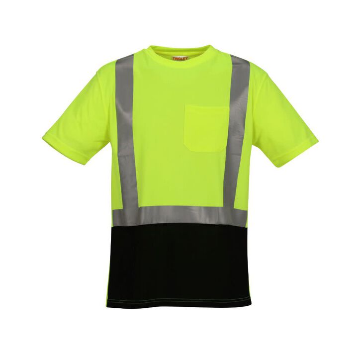 Tingley Job Sight Class 2 Black Front T-Shirt Short Sleeve Hi-Vis 3X, large image number 2