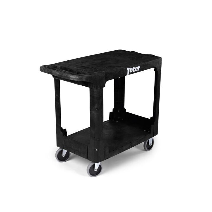 Toter Material Handling Utility Cart with Flat Top and Straight Handle