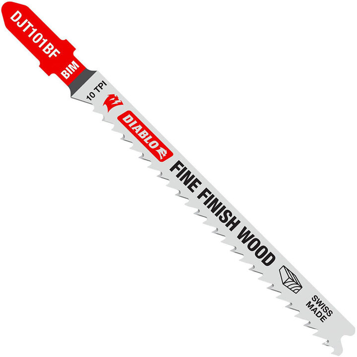 Diablo Tools 4in 10 TPI Bi-Metal T-Shank Jig Saw Blades for Fine Cuts
