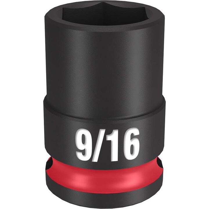 Milwaukee Impact Socket 3/8in Drive 9/16in Standard 6 Point