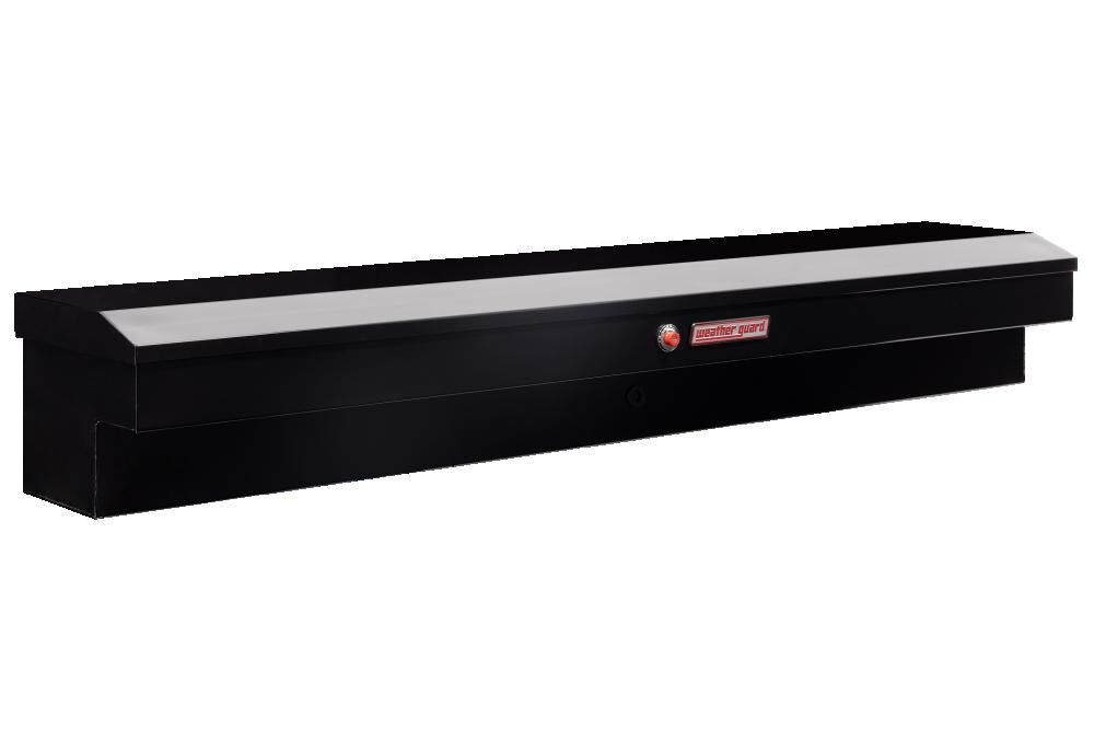 Weather Guard 87in Lo-Side Truck Tool Box Steel Gloss Black, large image number 1