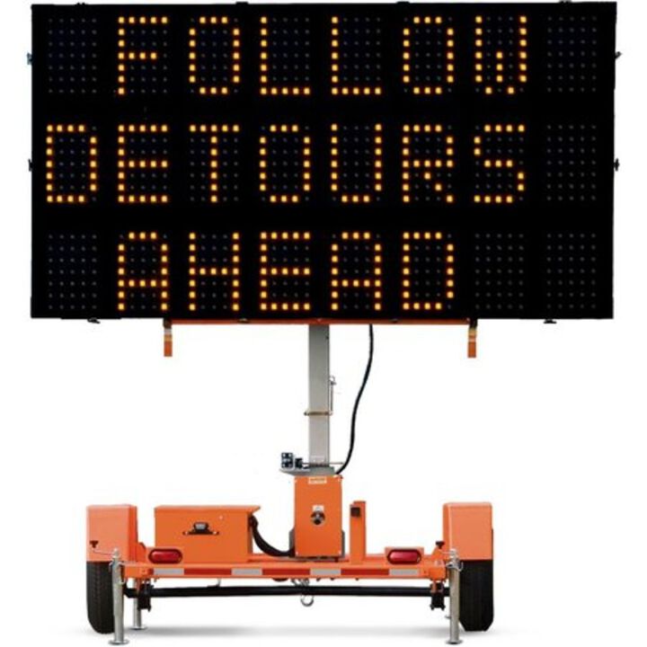 Wanco Three Line Full Size Display Message Board with Hydraulic Lift, large image number 0