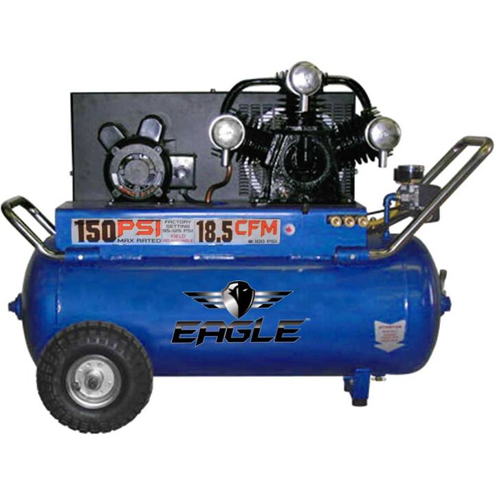 Eagle Compressor 25 Gallon Portable Electric Air Compressor 5 HP