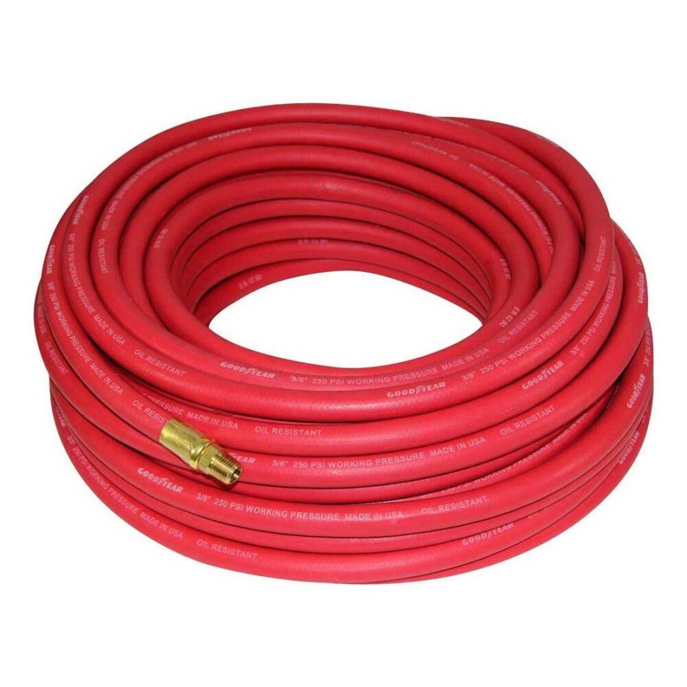 Goodyear Air Hose Red Rubber 3/8 Inch x 100 Ft., large image number 1