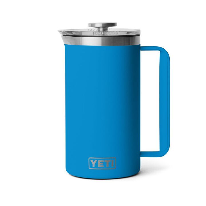 YETI 34oz Rambler French Press with Twist-to-Lock Lid Big Wave Blue