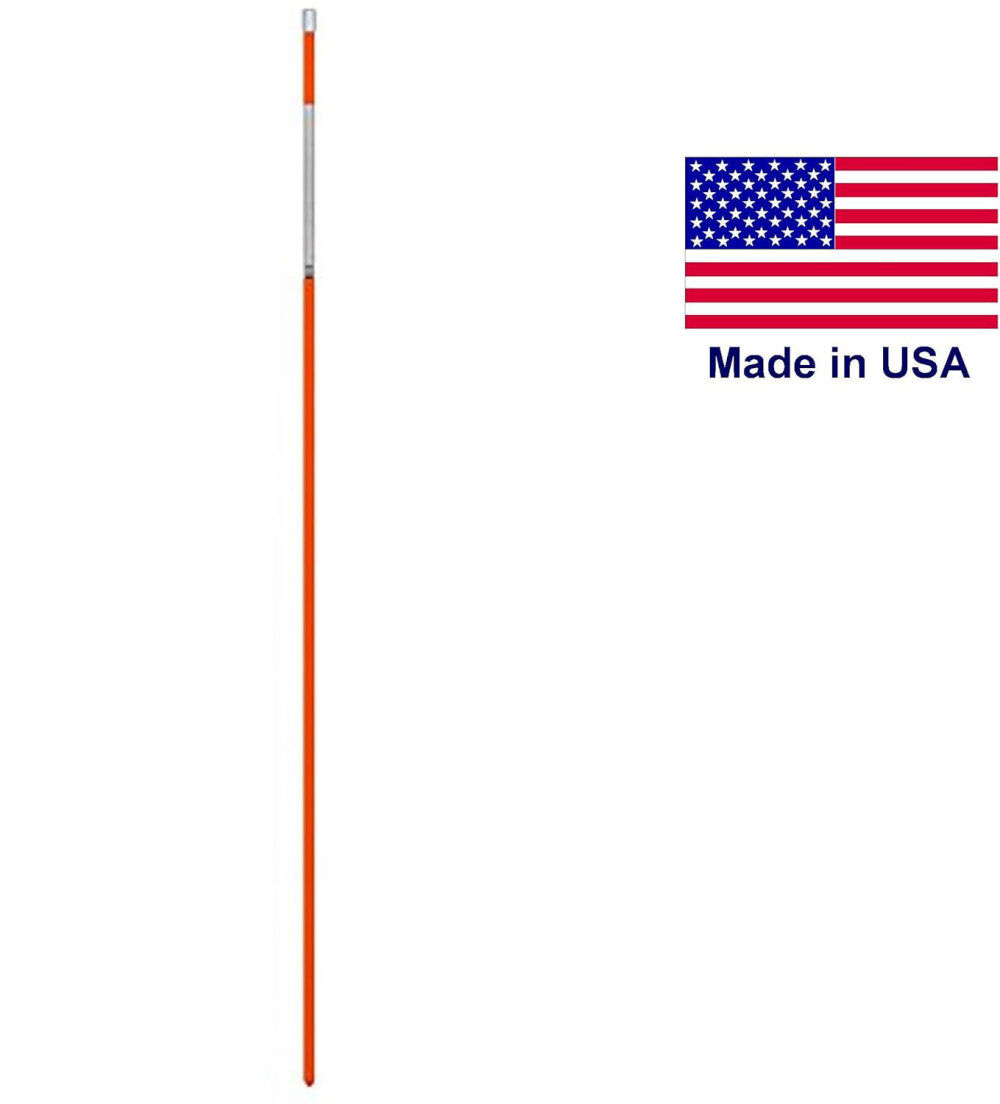 Fiberglass Innovations 48 Inch Orange Driveway Marker with White Tape, large image number 6