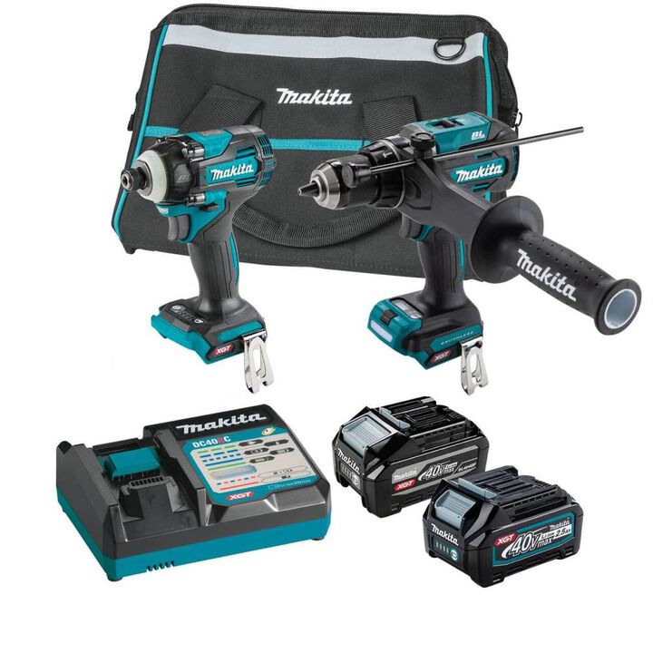 Makita 40V Max XGT Brushless Cordless 2-Piece 2.5Ah/4.0Ah Combo Kit