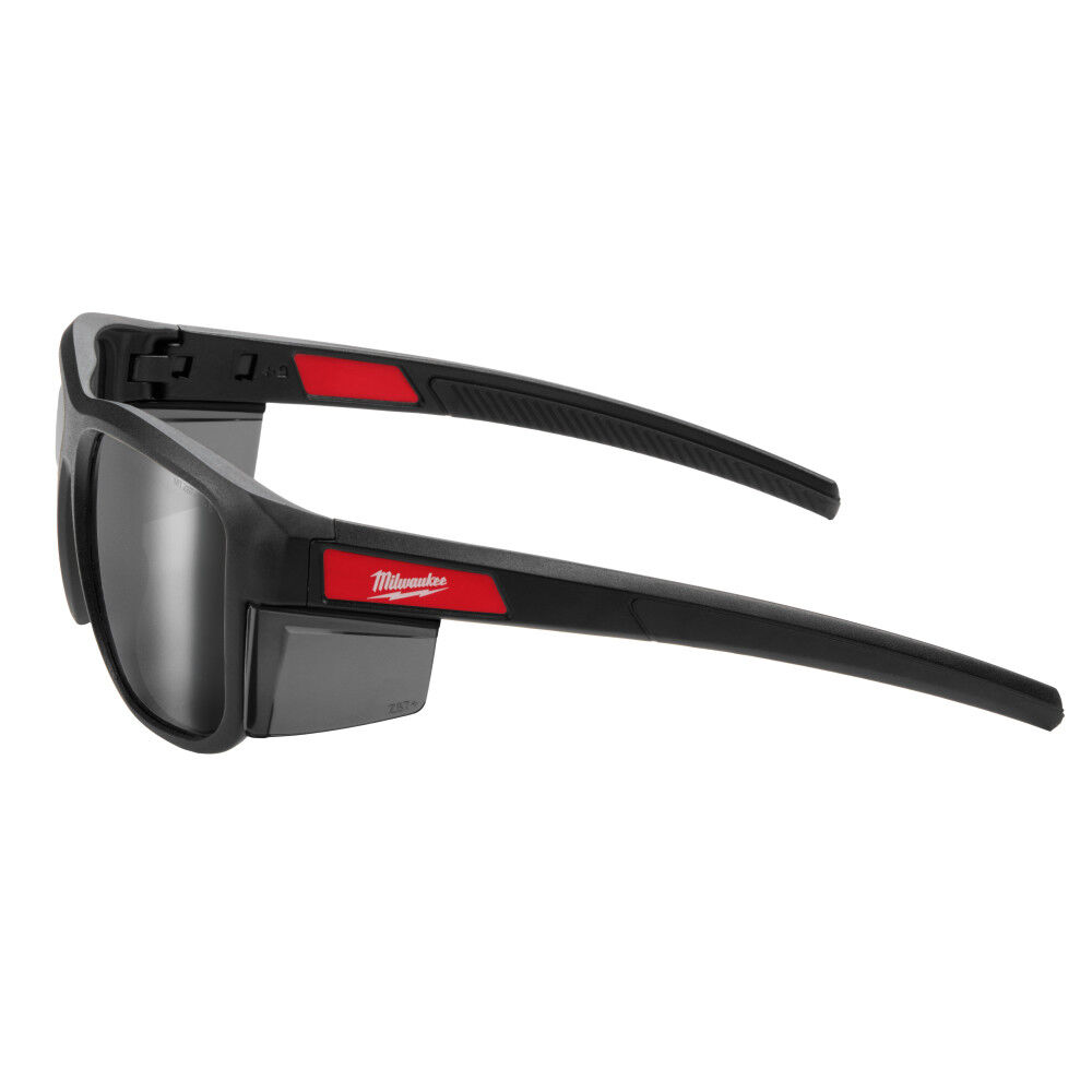 Milwaukee Polarized Full Frame Safety Glasses with Removable Side Shields  Silver Mirrored Dual Coat Lenses, large image number 3