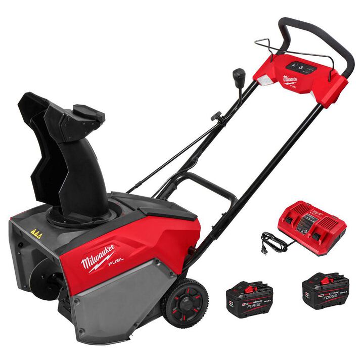Milwaukee M18 FUEL 21 Inch Auger Propelled Dual Battery Single Stage Snow Blower Kit