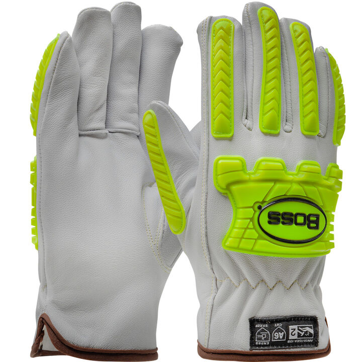 Protective Industrial Products Boss Goatskin Impact Driver Gloves A6 Large