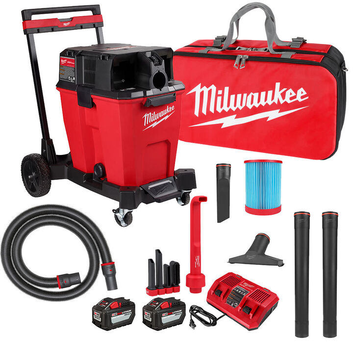 Milwaukee M18 FUEL Vacuum Kit 12 Gallon 36V Wet/Dry & Vacuum Tool Storage Bag Bundle