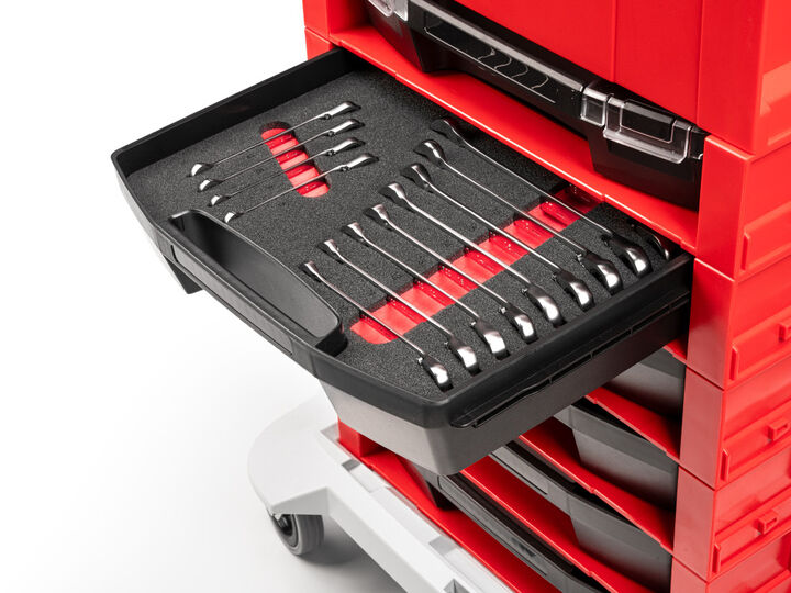 Tekton Ratcheting Combination Wrench Set, Drawer/Rack, 14 Piece 619 mm, large image number 6