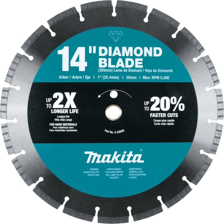 Makita 14 Inch Segmented Turbo Rim Diamond Blade for Concrete and Stone