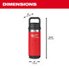 Milwaukee PACKOUT 18 Oz Insulated Bottle with Chug Lid Red, small image number 4