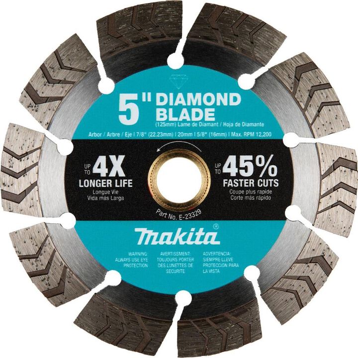 Makita 5 Inch Segmented Turbo Rim Diamond Blade for Concrete and Brick