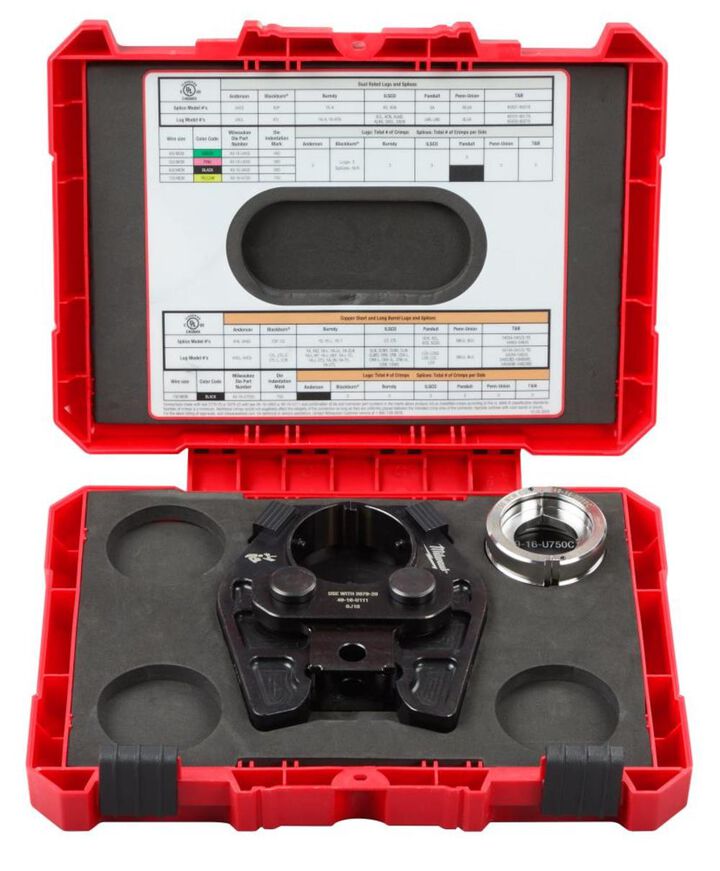 Milwaukee 750 MCM Cu/AL Crimping Jaw with 750 MCM Cu 6T U Style Dies