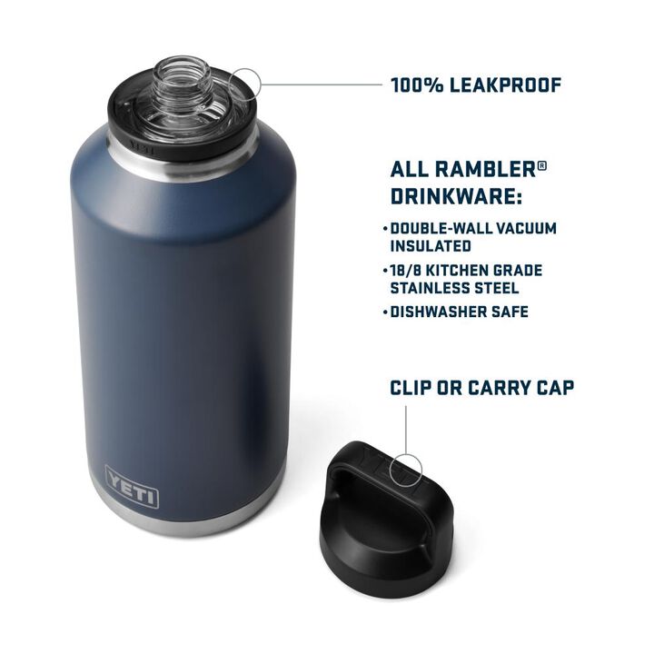 YETI Rambler 64 Oz Bottle Black with Chug Cap, large image number 4