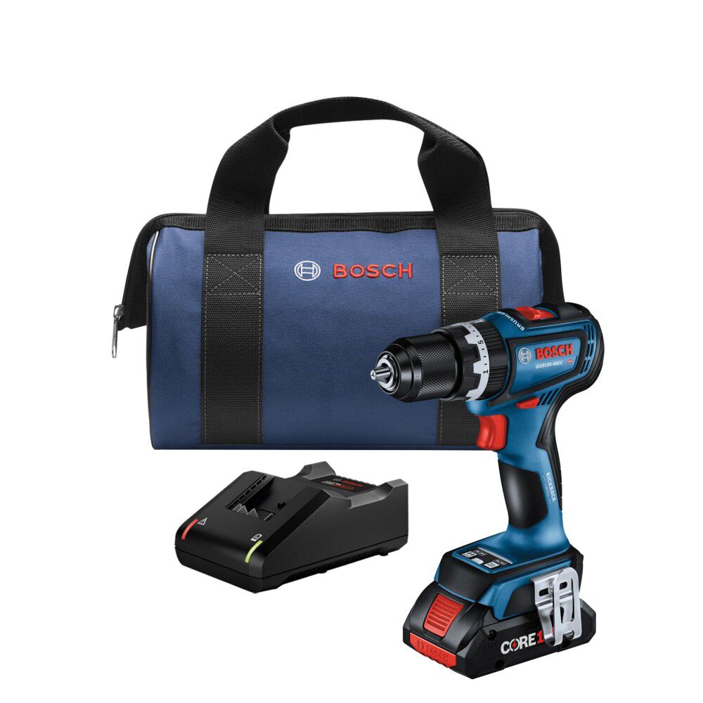 Bosch 1/2 Inch Connected-Ready Hammer Drill/Driver Kit with CORE18V 4 Ah Advanced Power Battery, large image number 1
