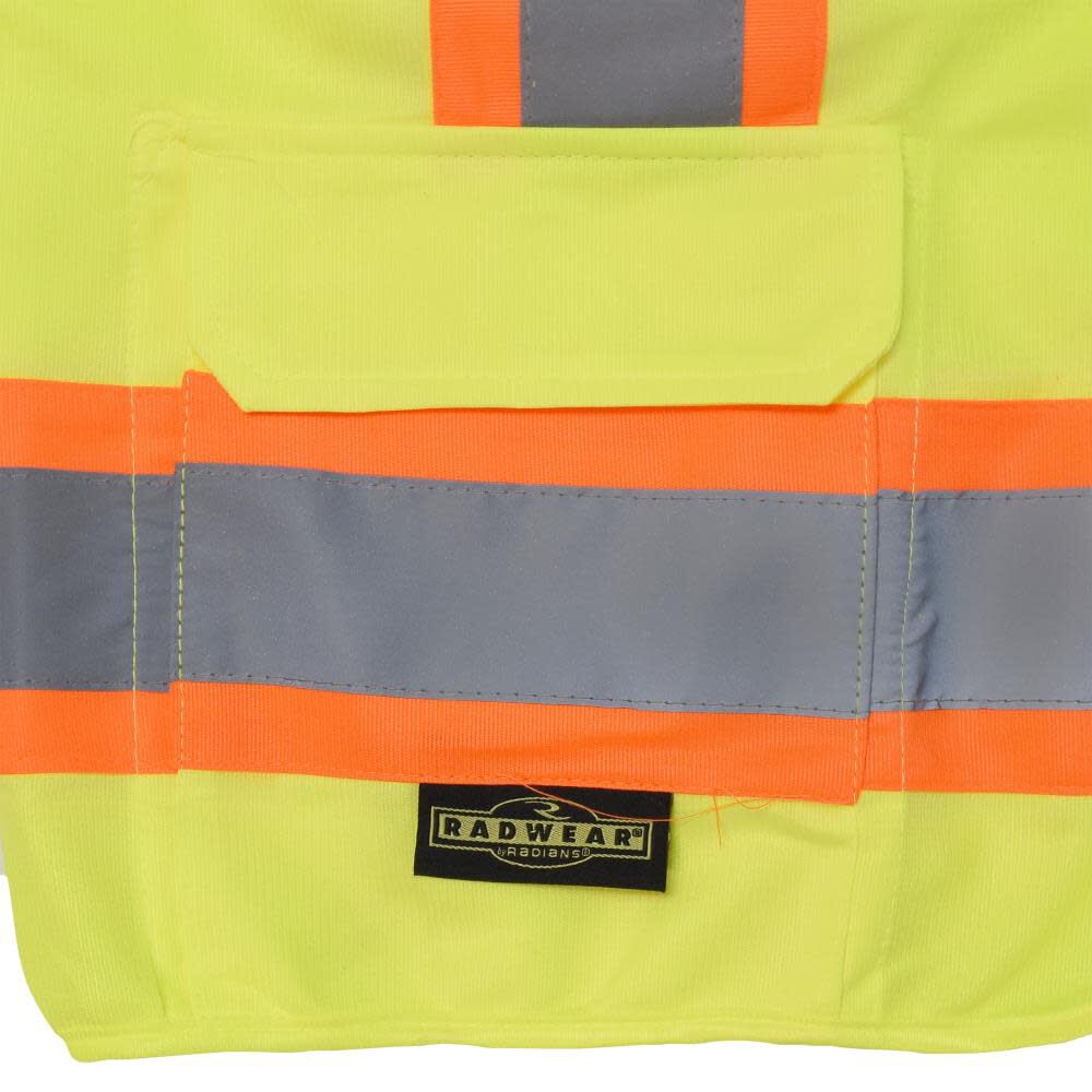 Radians Safety Vest SV6 Two Tone Surveyor Type R Class 2 Solid/Mesh Green Size Medium, large image number 5