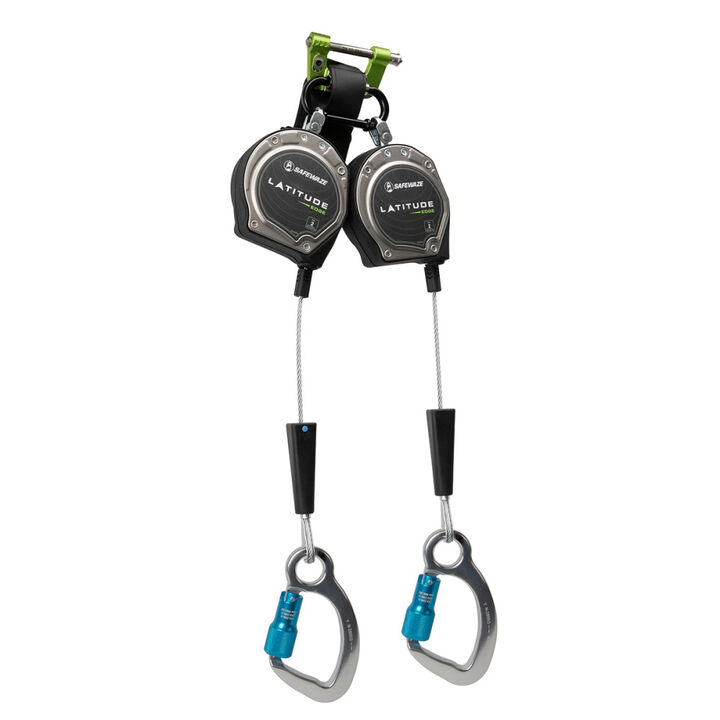 Safewaze Latitude Edge 8 Ft. Dual Cable SRL-P: Alu Carabiners