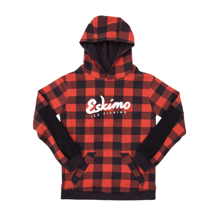 Eskimo Youth Retro Hoodie, Buffalo Plaid, Small