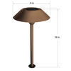 Feit Electric 12 Inch 0.4W 40 Lumens Landscape Solar Pathway Light Bronze 2 Pieces, small image number 2