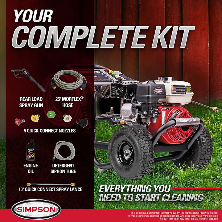 Simpson PowerShot 3600 PSI  2.5 GPM Gas Powered Cold Water Pressure Washer with 5 Spray Tips, large image number 17