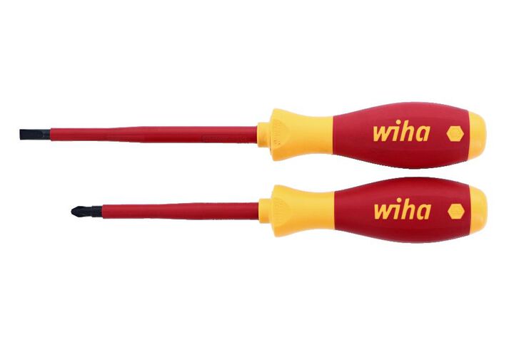 Wiha Insulated SoftFinish Slotted & Phillips Screwdriver Set 2 Piece