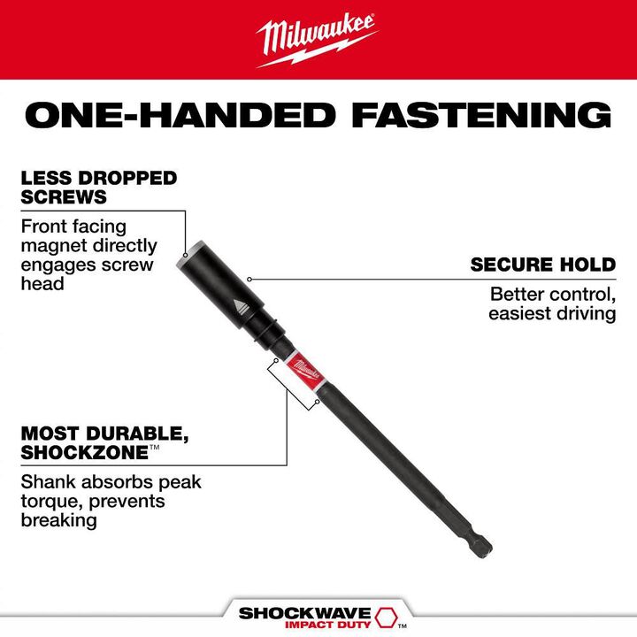Milwaukee SHOCKWAVE Impact Duty 6 Inch Screw Holding Bit Holder, large image number 3
