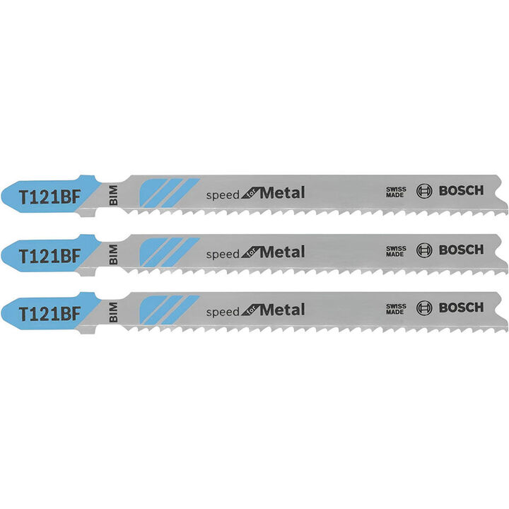Bosch Jig Saw Blades 3pc 3 5/8in 12 TPI Speed for Metal T Shank