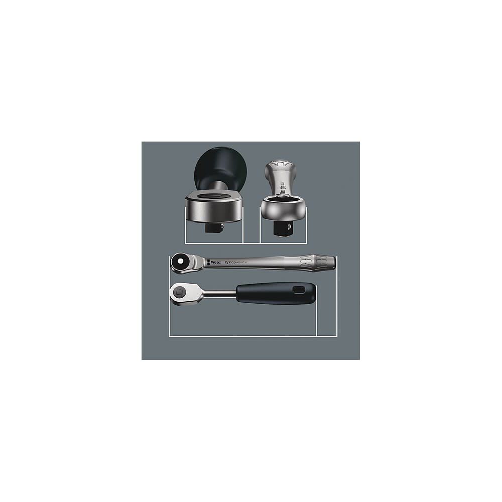 Wera Tools 28pc 1/4in Drive 8100 SA 7 Zyklop Metal Ratchet Set, large image number 5
