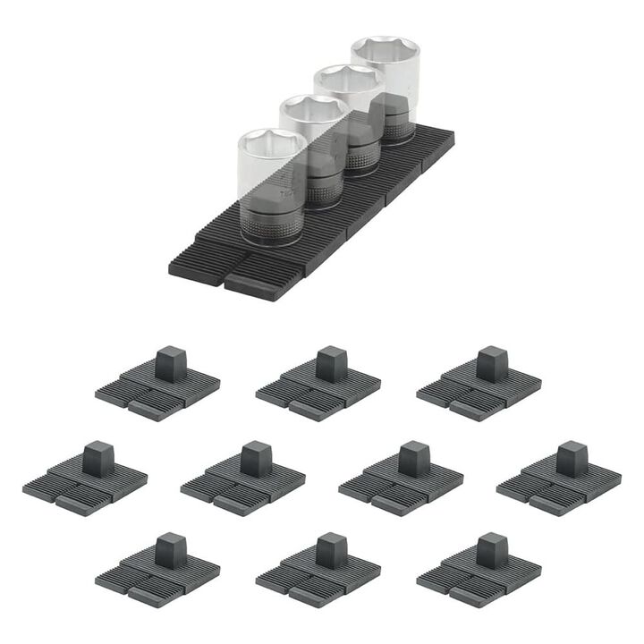 Stealthmounts 1/2 Inch TPE Drawer Hive Socket Holder, Black, 10 Pieces