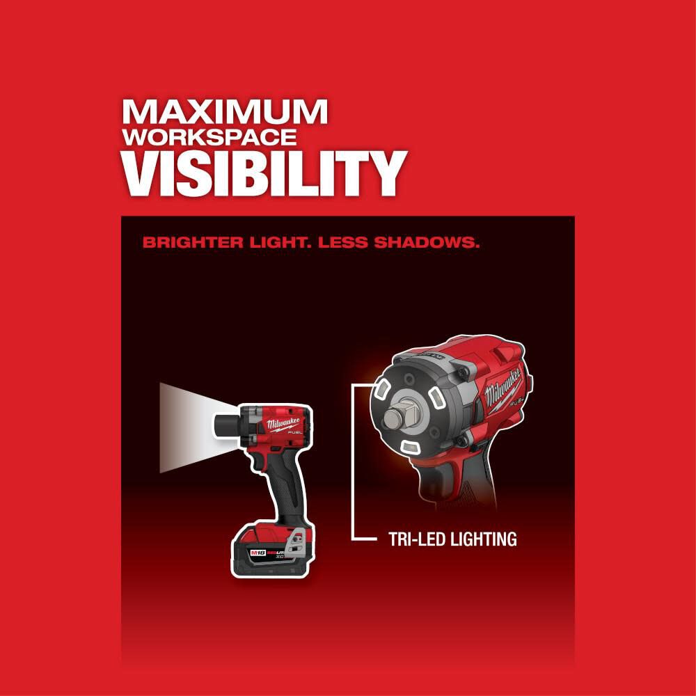 Milwaukee M18 FUEL 1/2 Compact Impact Wrench with Friction Ring Reconditioned (Bare Tool), large image number 5
